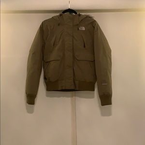 North face puffer with fake fur hood.